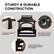 STURDY & DURABLE CONSTRUCTION Crafted from premium steel, this product is designed to withstand repeated burns. The black powder-coated finish ensures ultimate heat and rust resistance, providing long-lasting performance. Additionally, the durable and sturdy base provides ground clearance to ensure the ground beneath is not overheated.