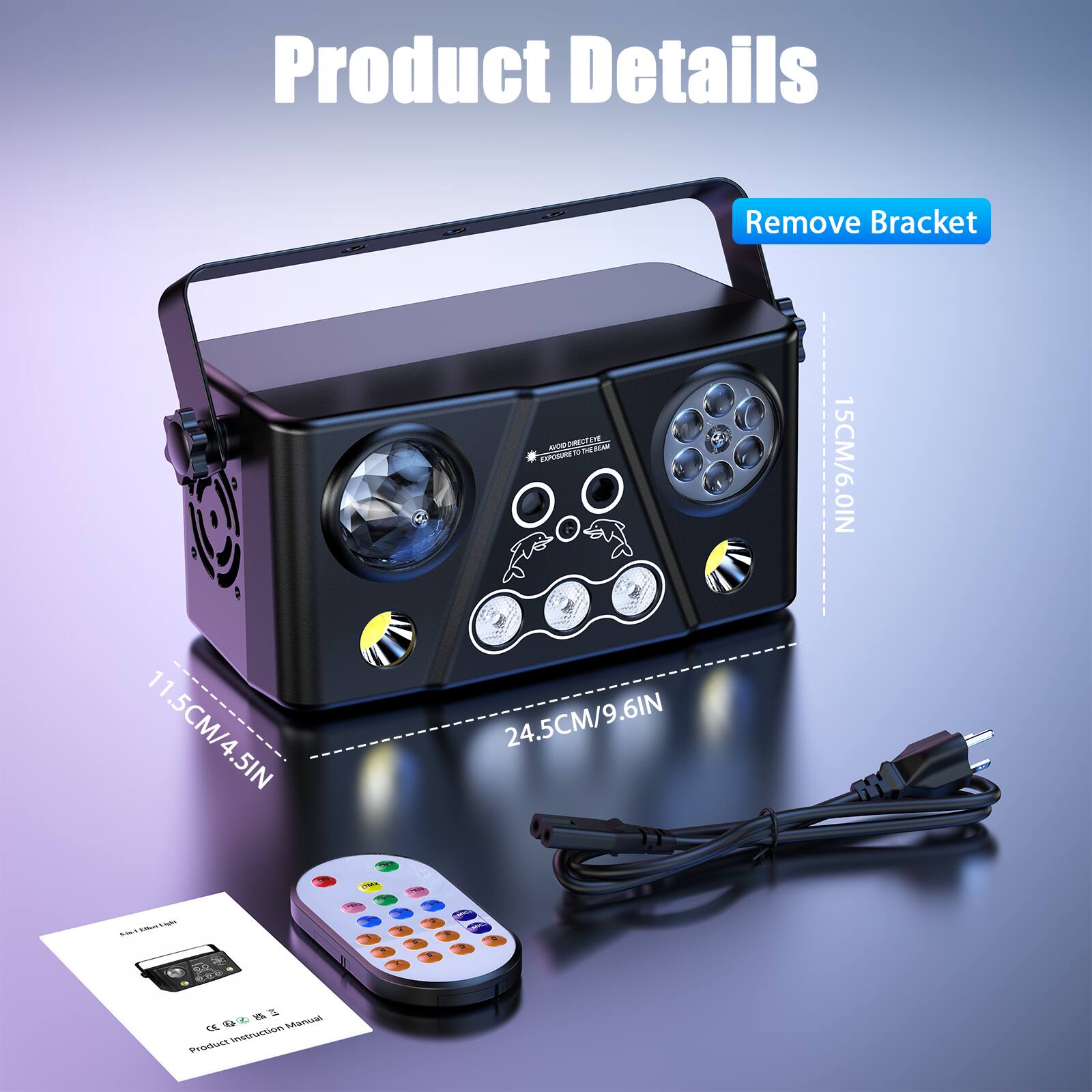 Product Details

Remove Bracket

15CM/6.0IN

11.5CM/4.5IN

24.5CM/9.6IN

Product Instruction Manual