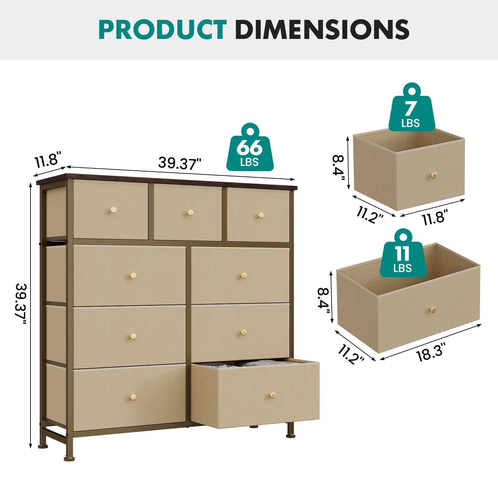 PRODUCT DIMENSIONS

- 11.8" x 39.37" x 39.37"
- 66 LBS
- 7 LBS
- 8.4" x 11.2" x 11.8" x 18.3"
- 11 LBS