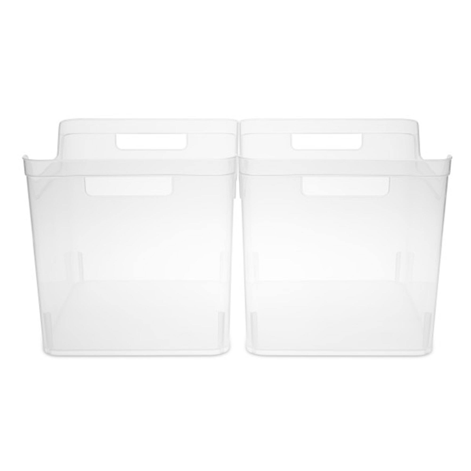 Alt View 2. Sterilite - Sterilite Wide Shelf Home Office Storage Organizing Plastic Bin, 6 Pack, Clear - Clear.