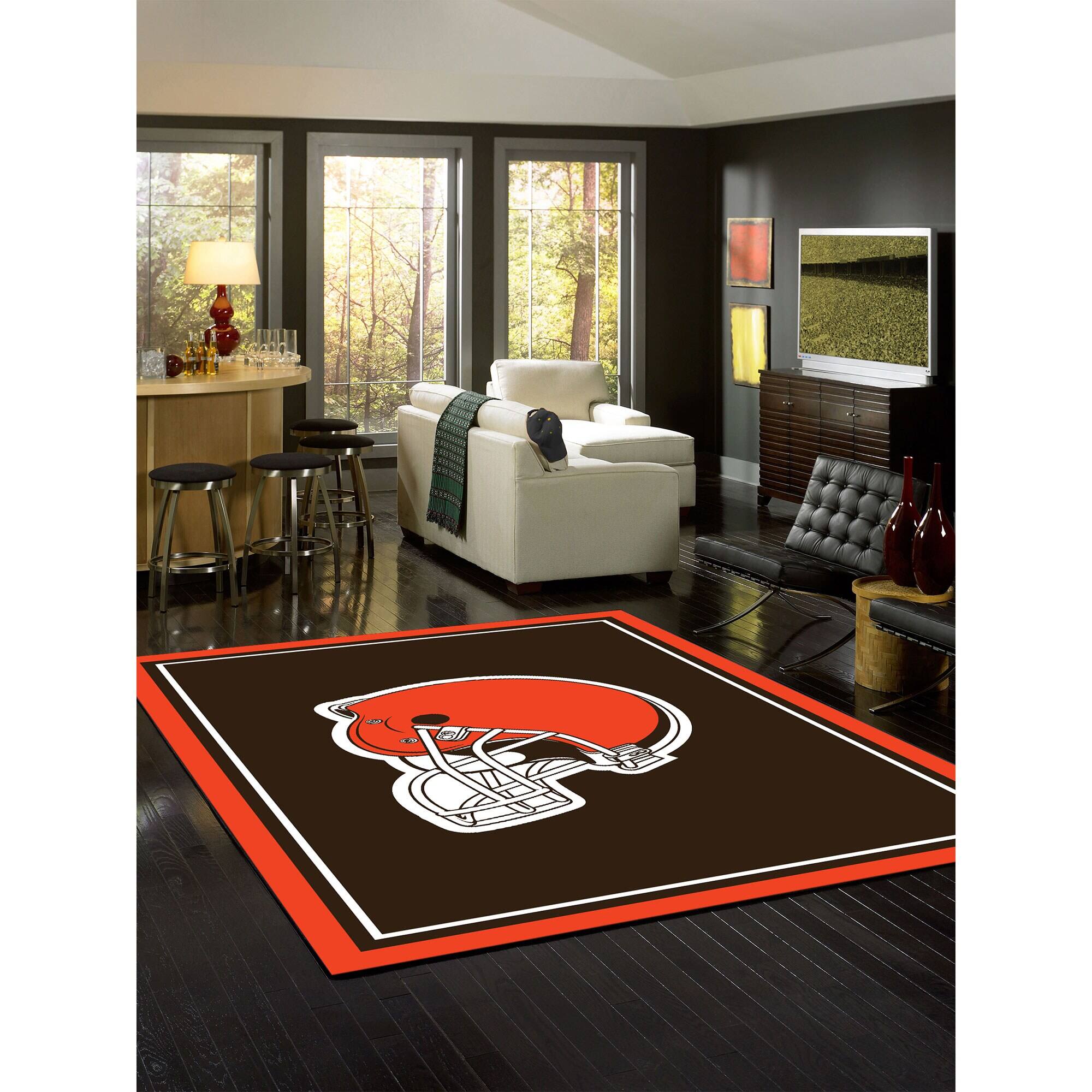 Alt View 1. Imperial - Cleveland Browns 7'8'' x 10'9'' Spirit Rug - Black.