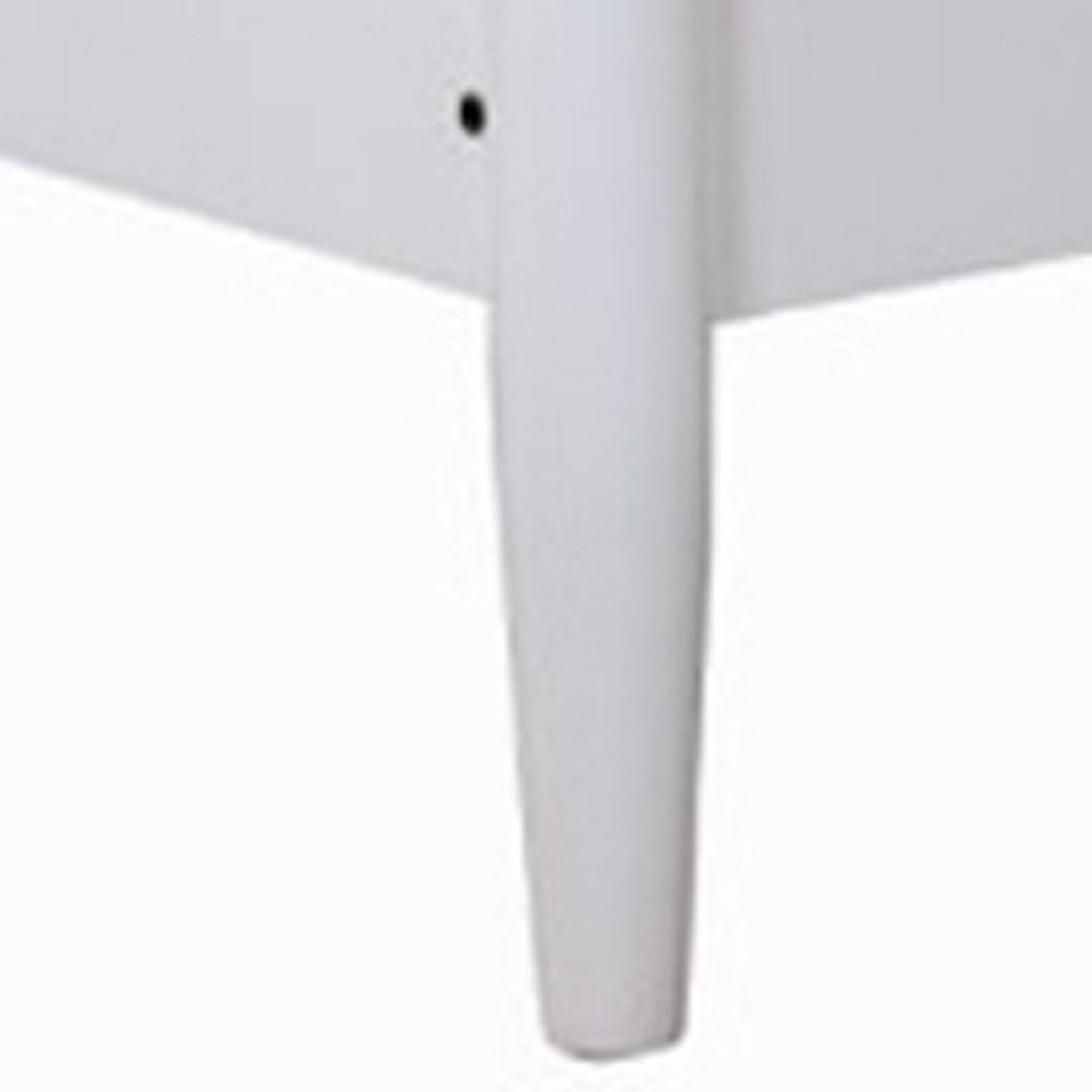 Alt View 1. Manhattan Lane - Wooden Eastern King Size Bed with Panel Headboard, White - White.