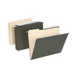 Tops Business Forms - Hanging File Folder Combo Kit Letter Size (25) 1/5-Cut Standard Green Hanging Folders (50) 1/3-Cut Manila File Folders