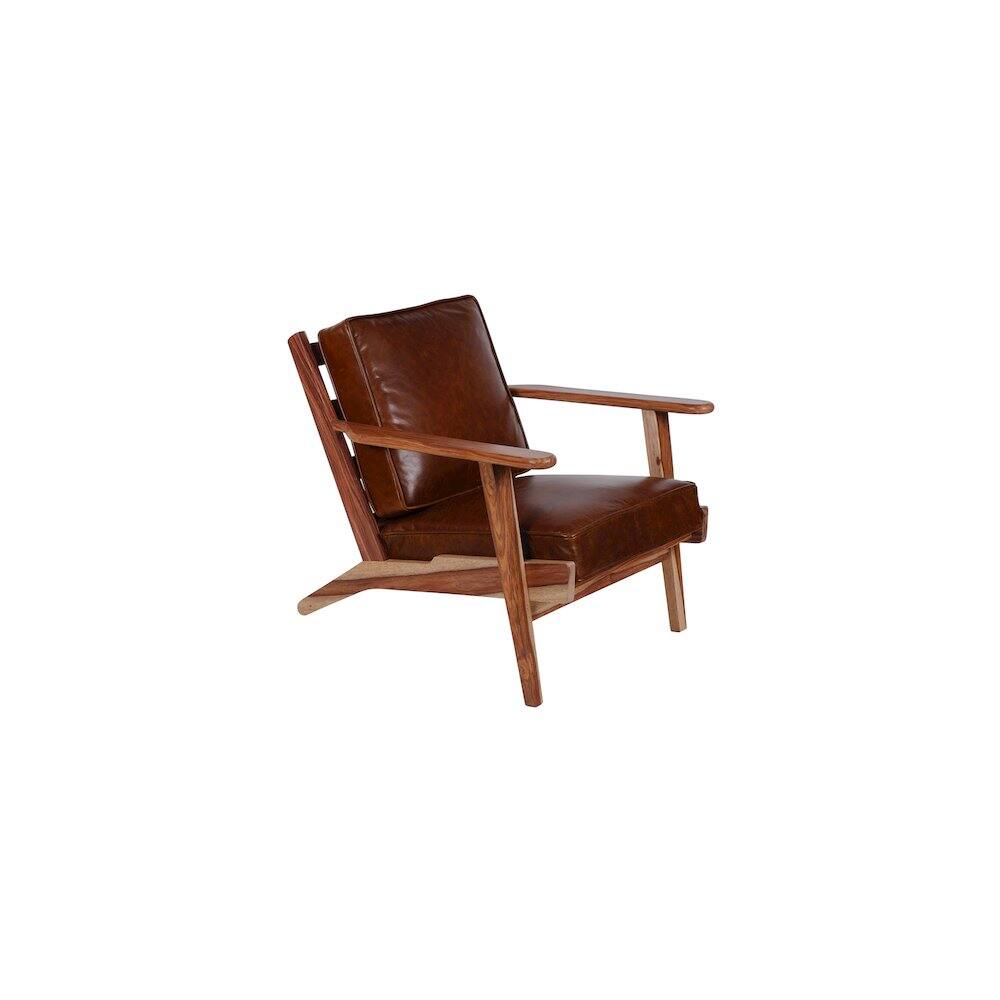 Alt View 4. Porter Designs - Corvallis Solid Sheesham Wood Accent Chair - Natural.