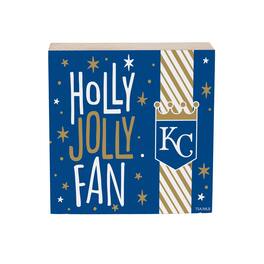 Evergreen Enterprises - Kansas City Royals 6" Holiday Wood Plock Shelf Sign - Multicolor