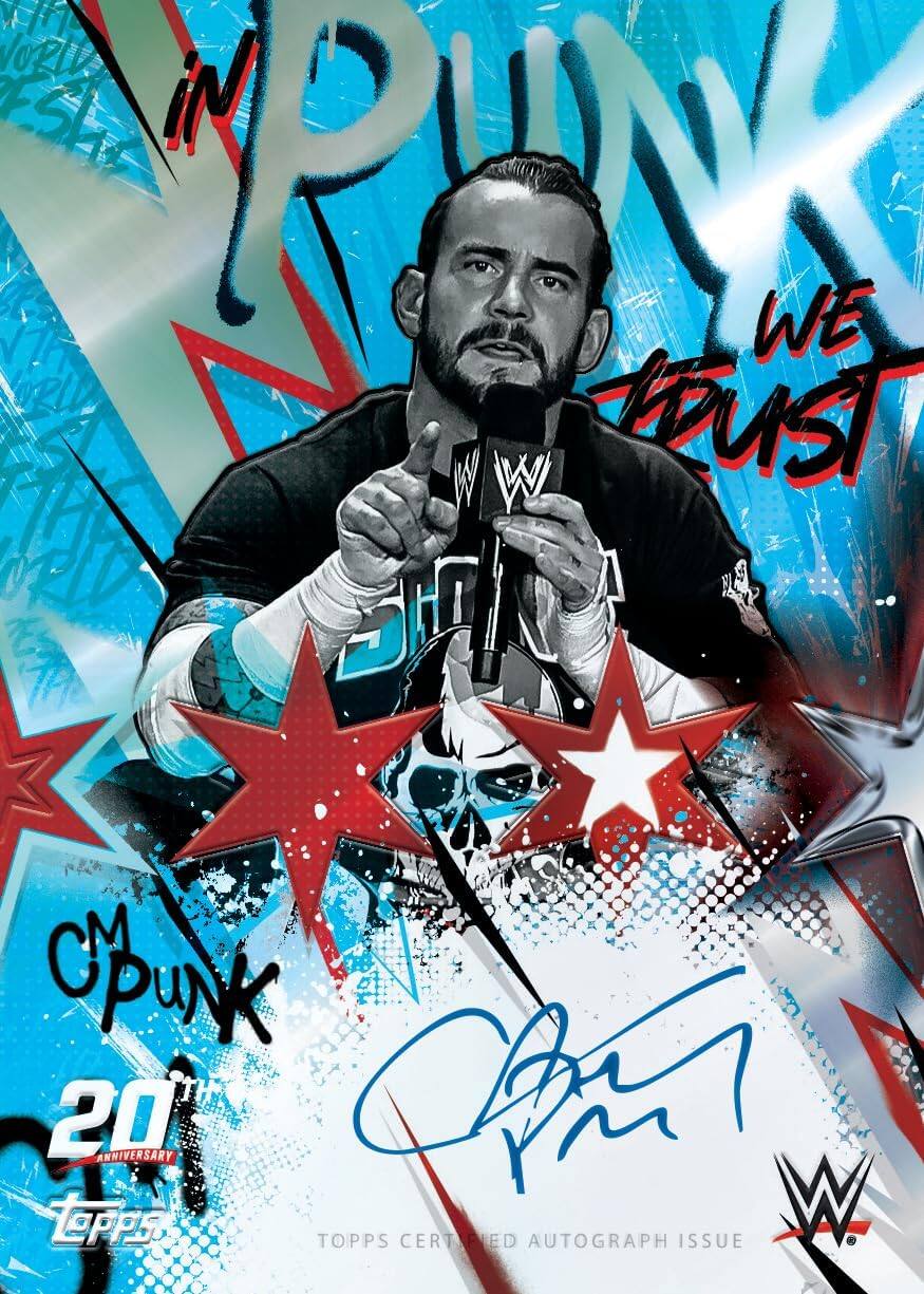 C/ VORLL ESK iN PO tuST WE W CM CPUNK 20 LoPpe ANNIVERSARY Pan W TOPPS CERTIFIED AUTOGRAPH ISSUE