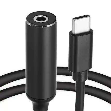 Front. Unique Bargains - 0.6FT USB C to DC 4x1.35mm PD Charging Cable, 5/9/20V 65W 3.25A, for Router, Camera, TV Box, Desk Lamp - Black.