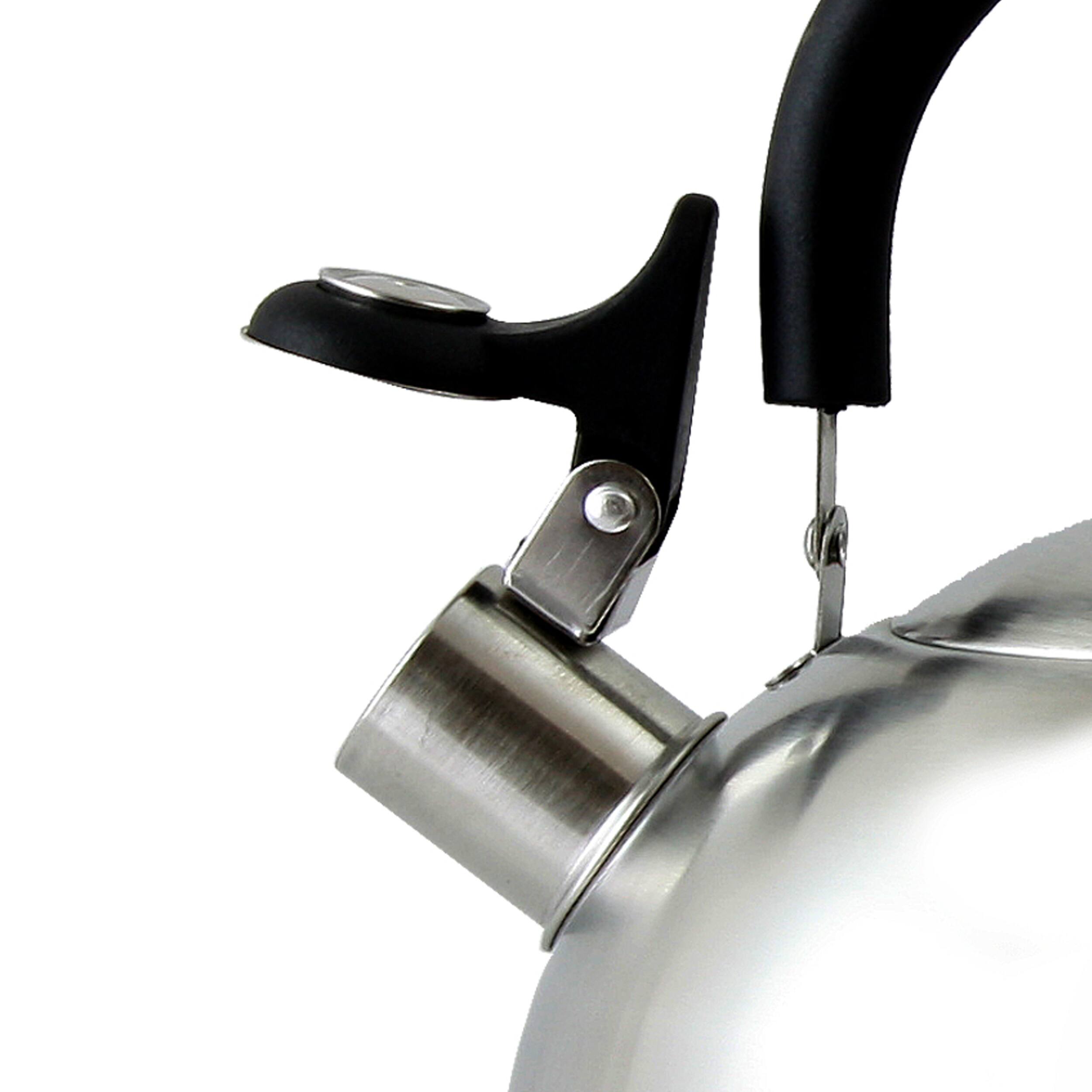 Alt View 2. Mr. Coffee - Mr. Coffee Carterton 1.5 Quart Stainless Steel Whistling Tea Kettle - Silver.