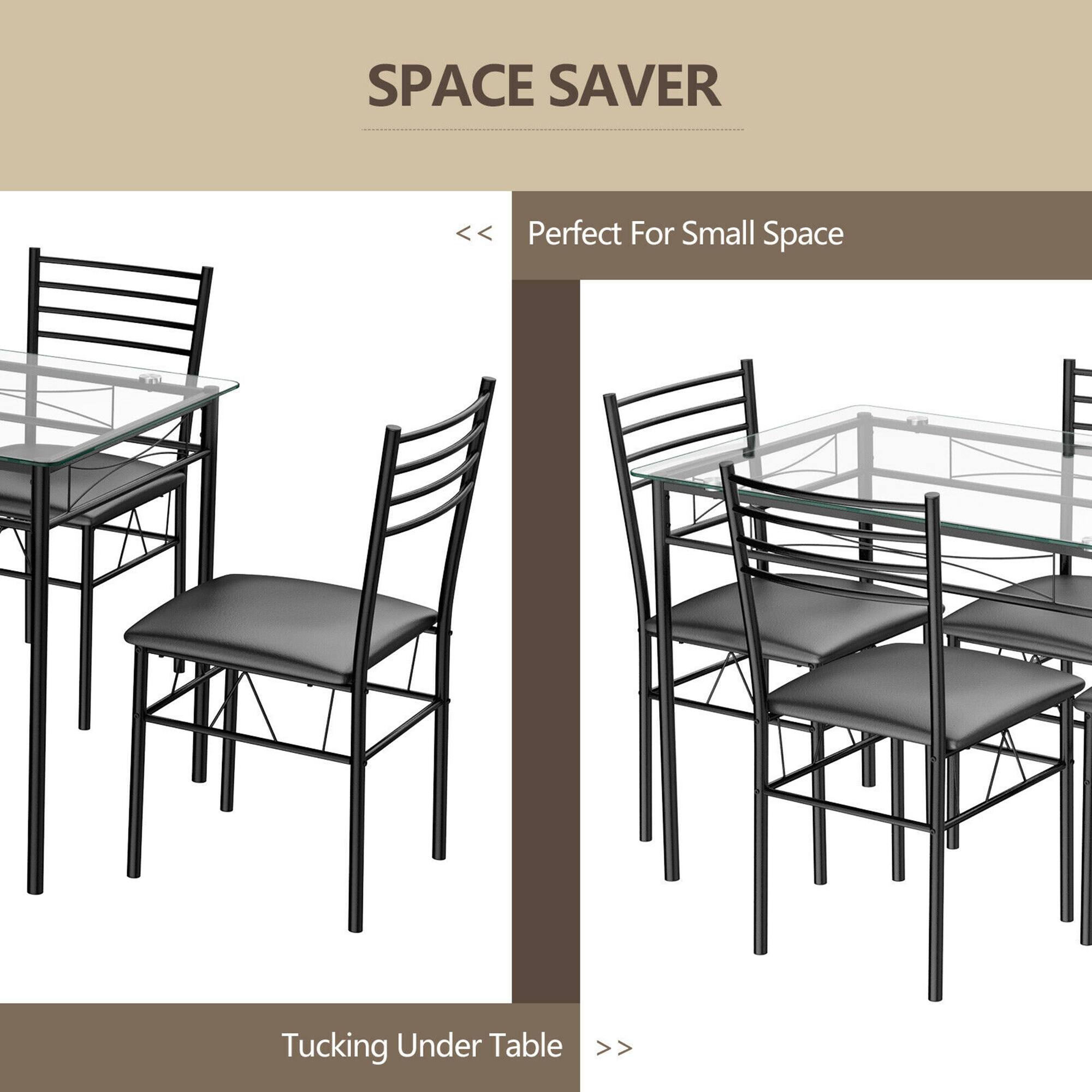 Space Saver: Perfect for small space, tucking under table.