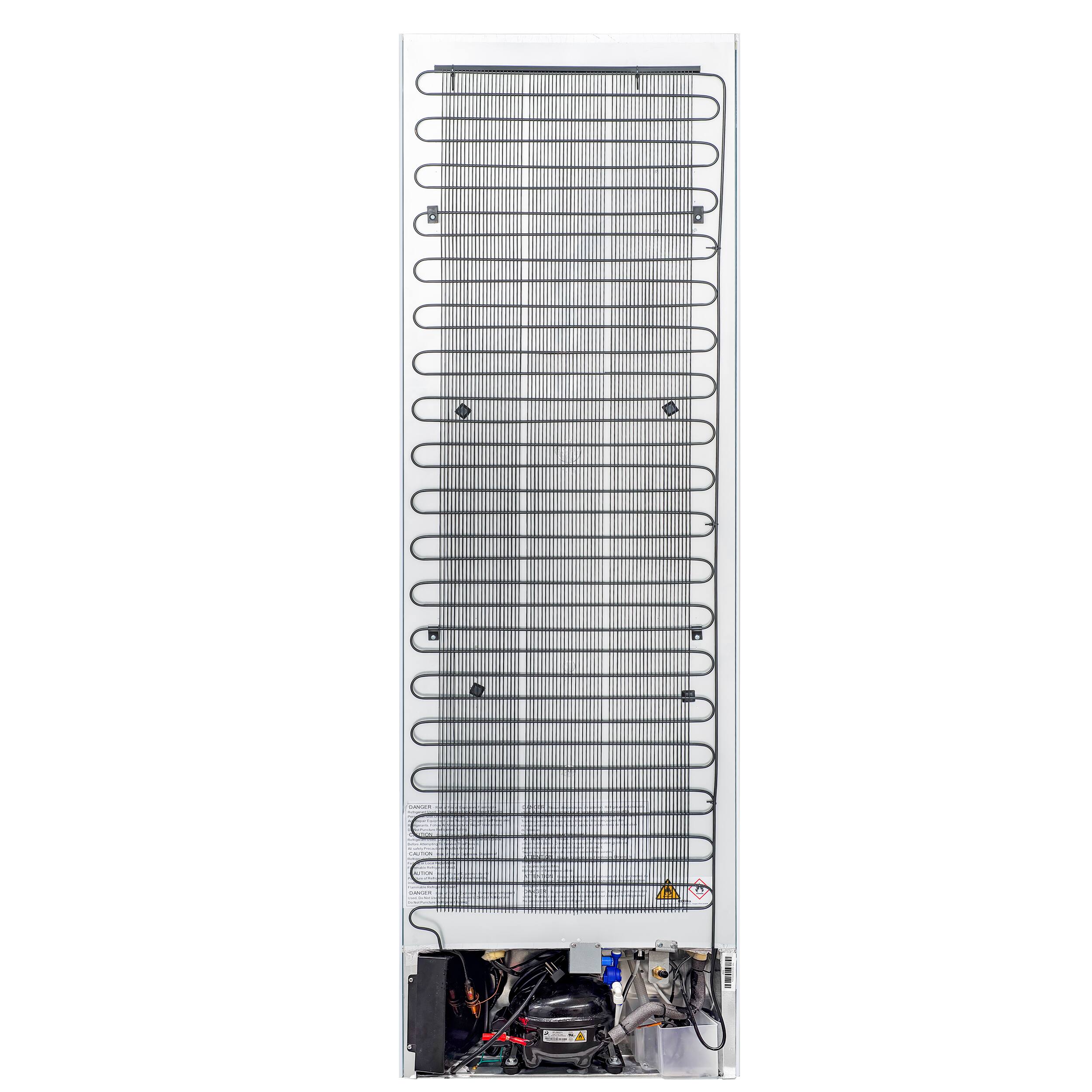 Back. Forno Appliances - Rivestito 8.3 Cu. Ft. Compact Fridge with Panel-Ready Design - White.