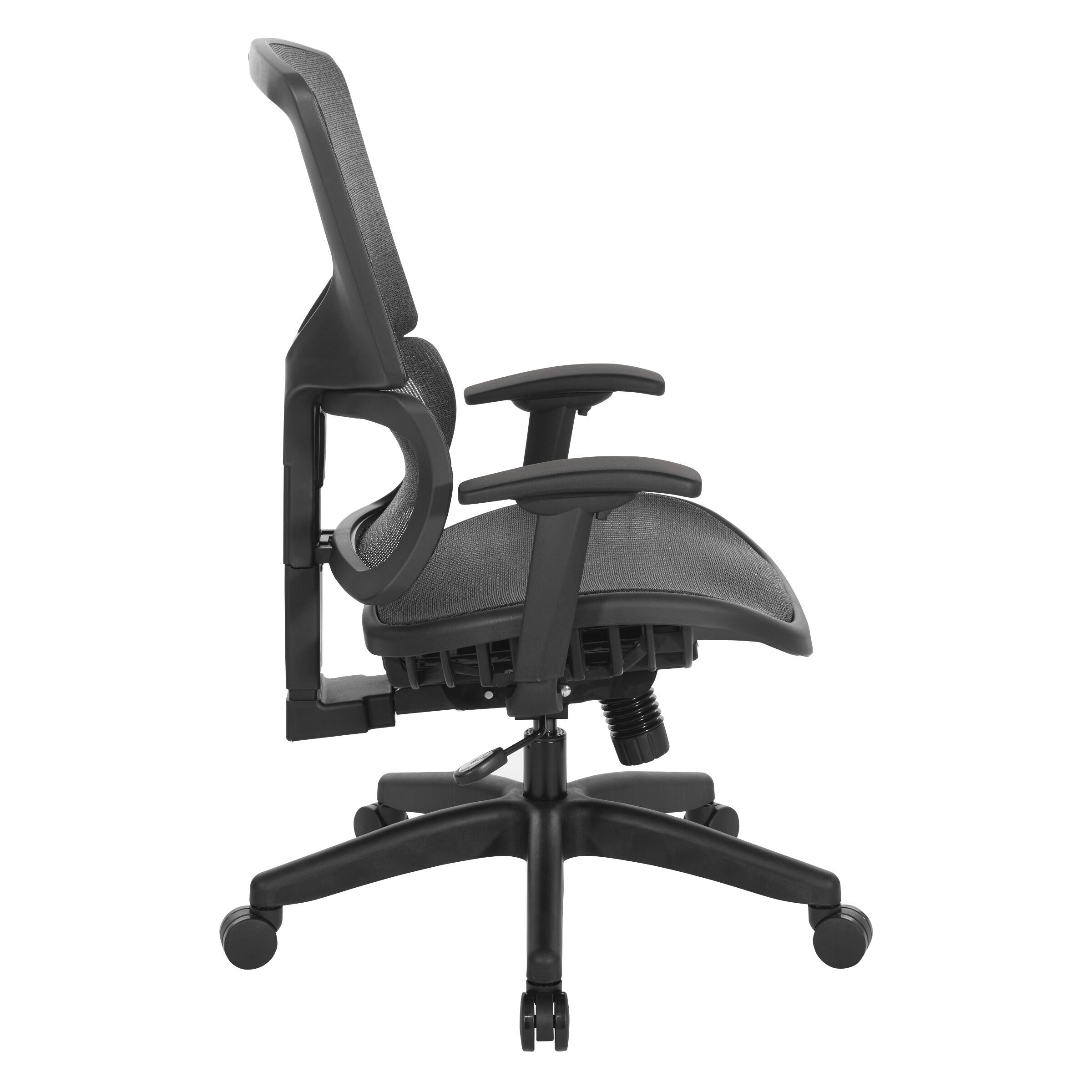 Left. Office Star Products - Vertical Matrix Seat & Back Manager's Chair - Black.