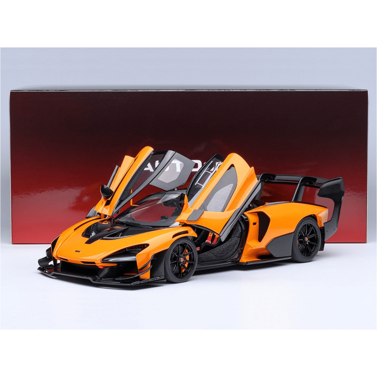 Alt View 8. Autoart - McLaren Senna GTR Orange with Black Top 1/18 Model Car by Autoart.