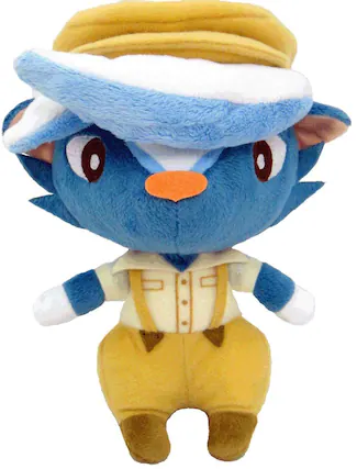 Front. Little Buddy - Animal Crossing 8" Plush Kicks - Blue.