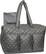 Alt View 4. Joan & David - 22-Inch Diamond Quilted Parachute Nylon 3-Pocket Duffel Bag - 367-BLACK.