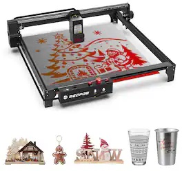 Mecpow - X5 Laser Engraver, 22W High Accuracy & 28000mm/min High Speed, Cutter Machine for Wood Metal Acrylic Leather DIY