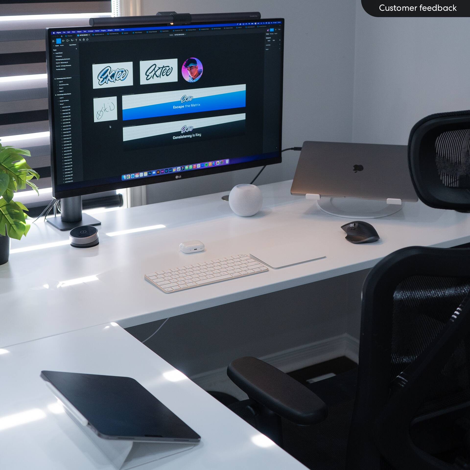 Customer feedback

- Slee Extee B me Matia Becape Stu Bo Consistemoy . Eng . . O e . i - - 1 + A 3