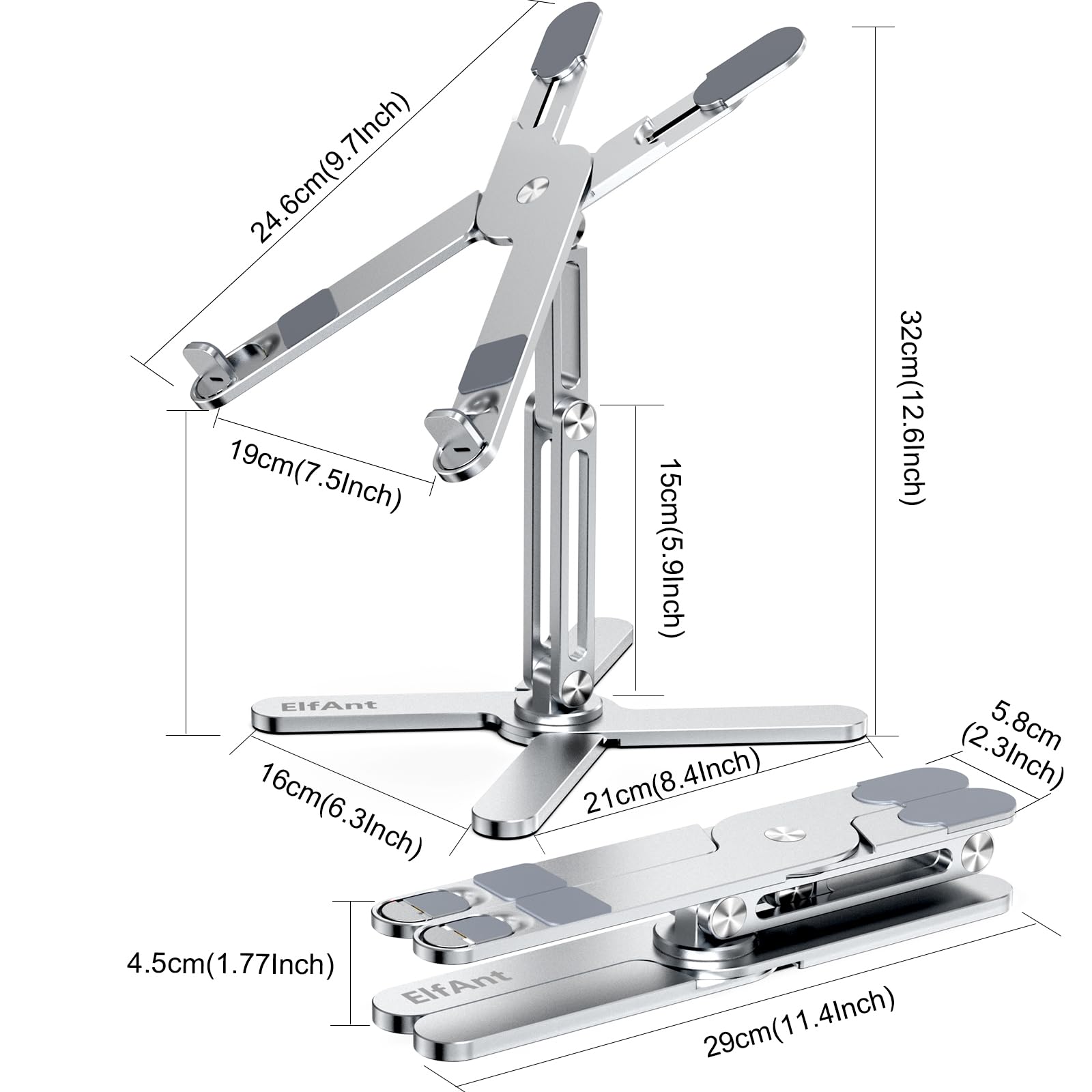 7Inch) 24.6cm(9.7Inch) 19cm(7.5Inch) 19cm(7.5Inch) ElfAnt 16cm(6.3Inch) 16cm(6.3Inch) 15cm(5.9Inch) 21cm(8.4Inch) 32cm(12.6Inch) 5.8cm(2.3Inch) 4.5cm(1.77Inch) ElfAnt 29cm(11.4Inch) 29cm(11.4Inch)