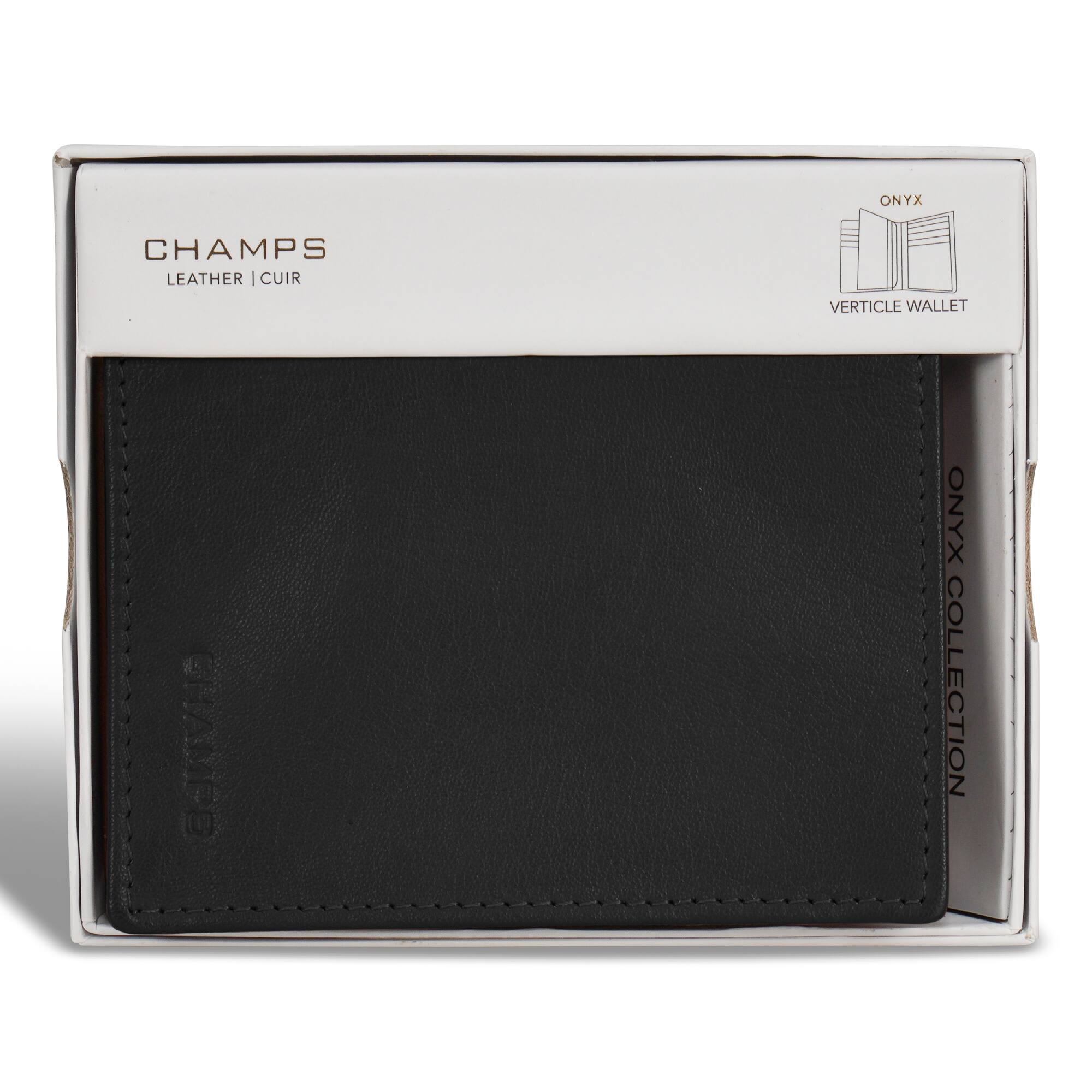 CHAMPS  
LEATHER | CUIR  

ONYX COLLECTION  

ONYX  
VERTICLE WALLET
