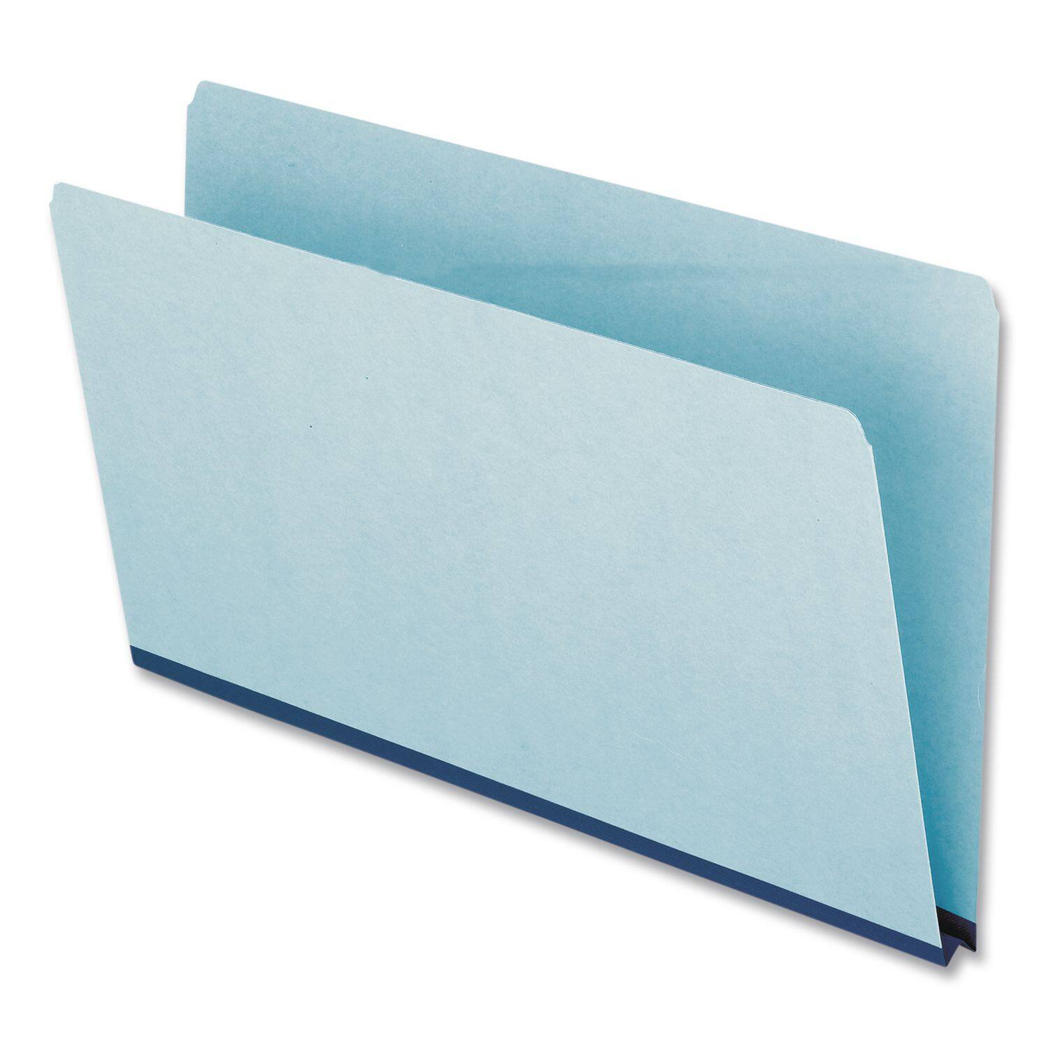 Angle. Tops Business Forms - Pressboard Expanding File Folders, Straight Tabs, Legal Size, 1" Expansion, Blue, 25/Box.