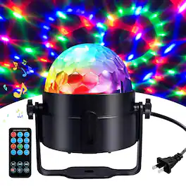 Paradigms Interiors - Disco Ball Light Sound Activated Party Strobe Dj Rave Lights With Remote Led Stage For Karaoke Birthday Chr - Default