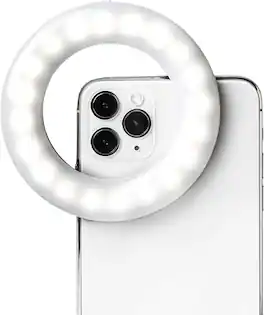 Schertz - Selfie One Ring Light for Phone & Laptop, 3 Light Modes, Rechargeable, Clip-On for iPhone, Android, Influencers & Creato