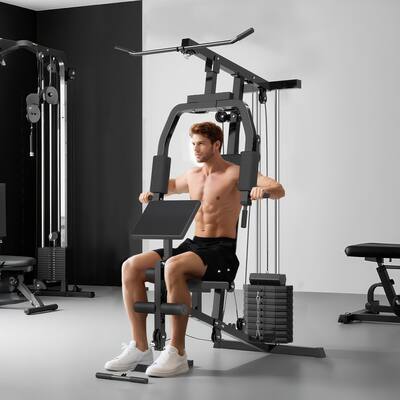 Soozier Multifunction Home Gym System, Workout Station with 99Lbs Soozier Multifunction Home Gym System, Workout Station with 99Lbs