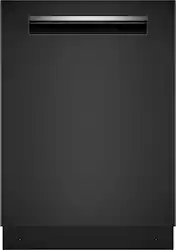 Bosch - 500 Series 24" Top Control Smart Built-In Stainless Steel Tub Dishwasher with 3rd Rack and Zone Wash, 44 dBA - Black - Front_Zoom