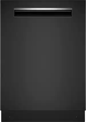 Front. Bosch - 500 Series 24" Top Control Smart Built-In Stainless Steel Tub Dishwasher with 3rd Rack and Zone Wash, 44 dBA - Black.