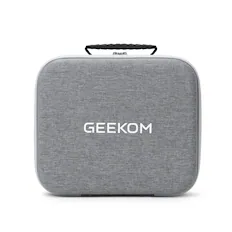 Front. GEEKOM - Mini PC Carrying Case for DUAL LAN ports - Gray.