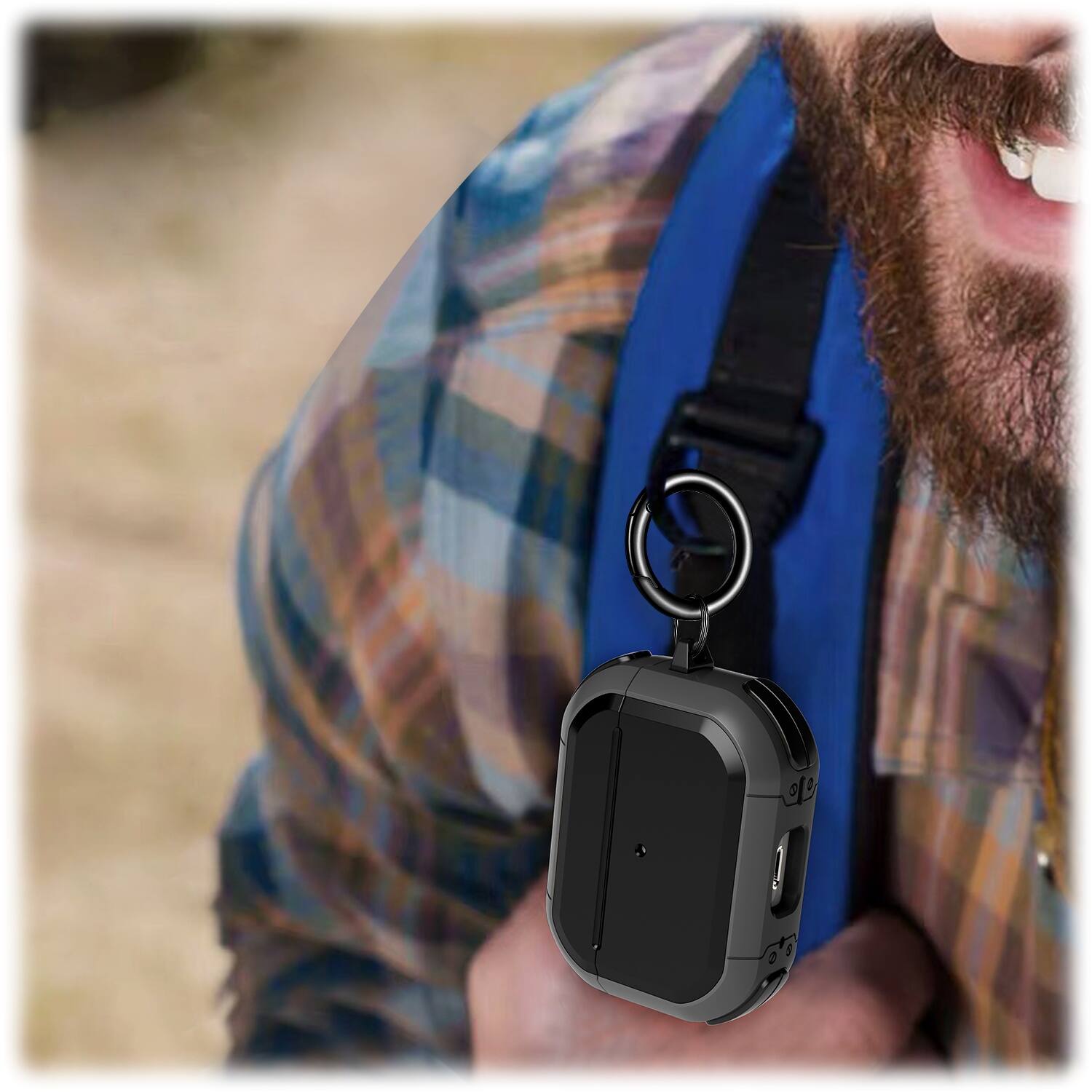 Alt View 16. SaharaCase - Armor Case for AirPods Pro 2 (1st Gen and 2nd Generation 2022) - Black.