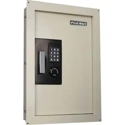 First Alert Guardan Keypads First Alert 0.3 0.9 Cu. Ft. Expandable Antitheft Wall Safe with ...