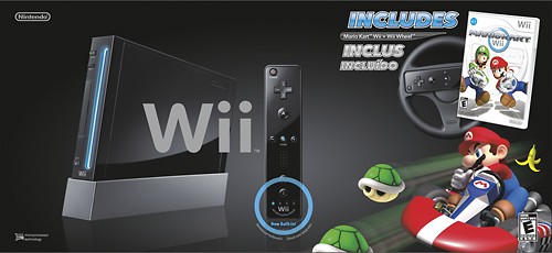Best Buy: Nintendo Nintendo Wii Console (Black) w/Mario Kart Wii Bundle and  Wii Remote Plus Black RVLSKABC