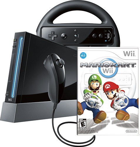 Best Buy: Nintendo Nintendo Wii Console (Black) w/Mario Kart Wii