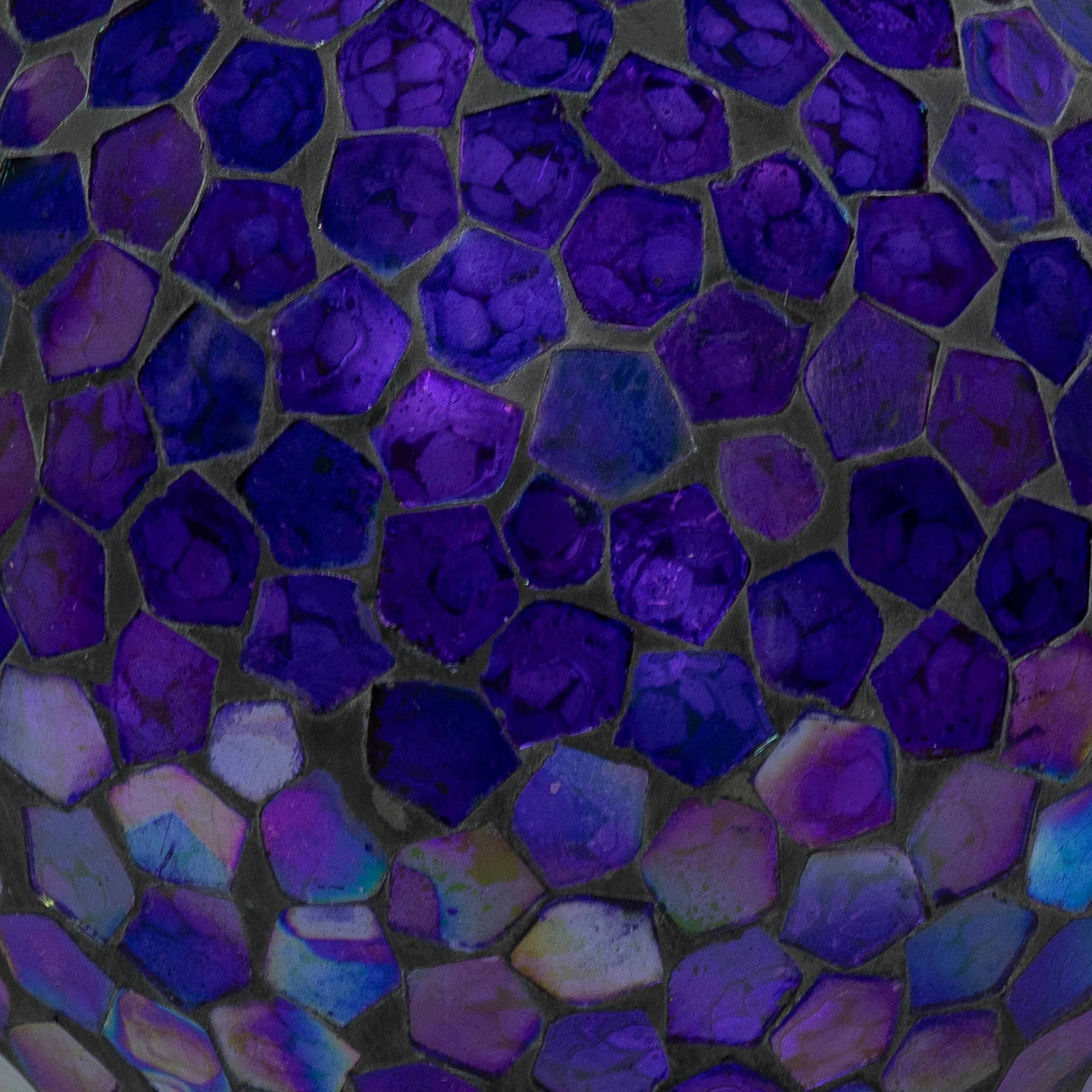 Alt View 10. Sunnydaze - Glass Mosaic Gazing Globe - 10 in - 2pk - Iridescent Purple.