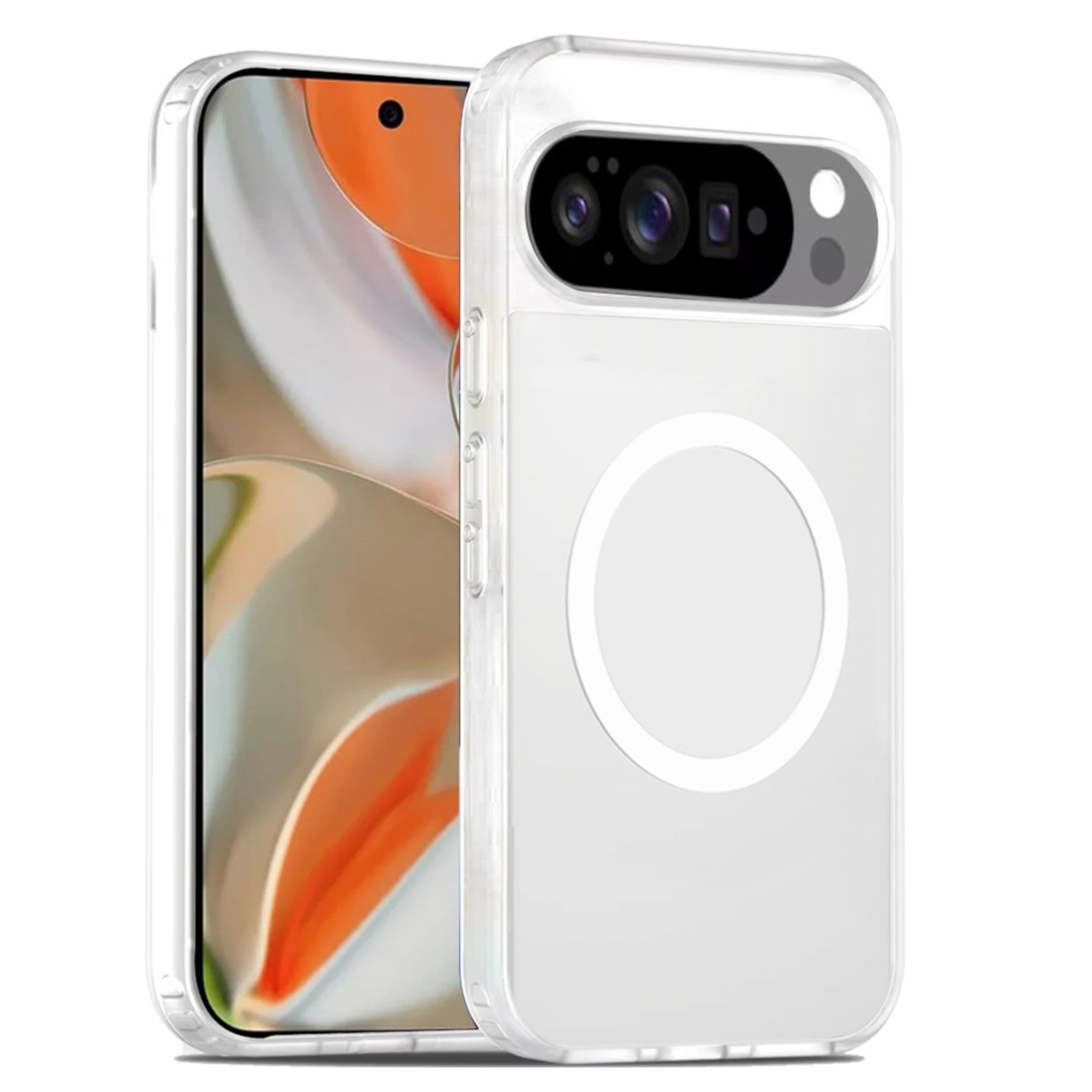 Kitcheniva - Soft Translucent Magnetic Circle Phone Case With Tempered Glass For Google Pixel 10 Pro XL - Clear price history on PriceWatchPro