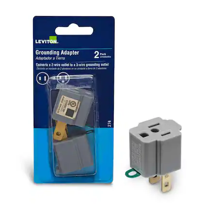 LEVITON
Grounding Adapter
Adaptador a Tierra
2 Pack
Convierte un contacto de 2 alambres en un contacto a tierra de 3 alambres
Convierte a 2-wire outlet to a 3-wire grounding outlet
CAUTION
ELECTRIC SHOCK HAZARD
RISK OF ELECTRIC SHOCK
CAUTION
ELECTRIC SHOCK HAZARD
274
154-125V
NON