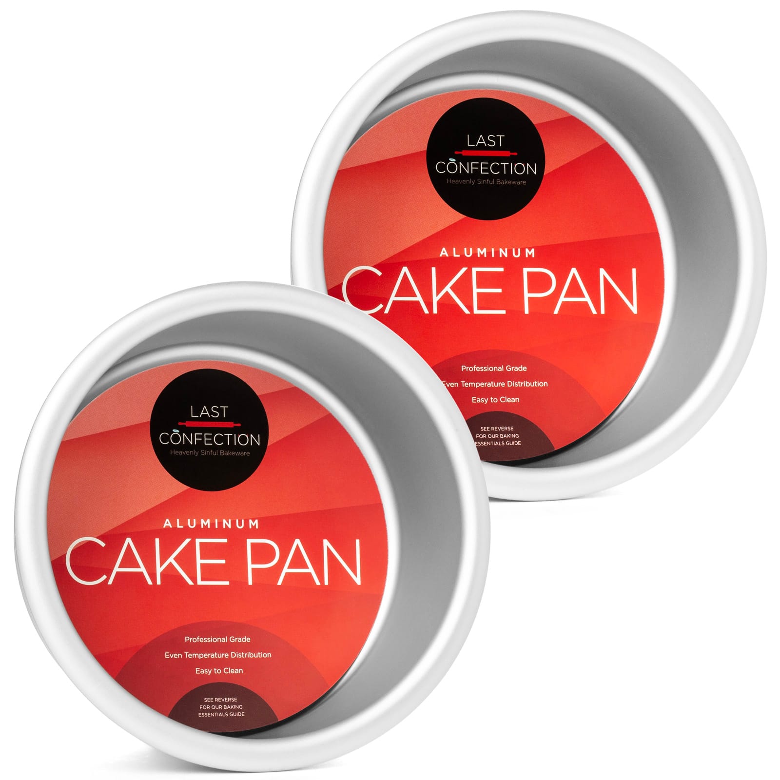 Last Confection - Round Aluminum Cake Pan Sets - Silver