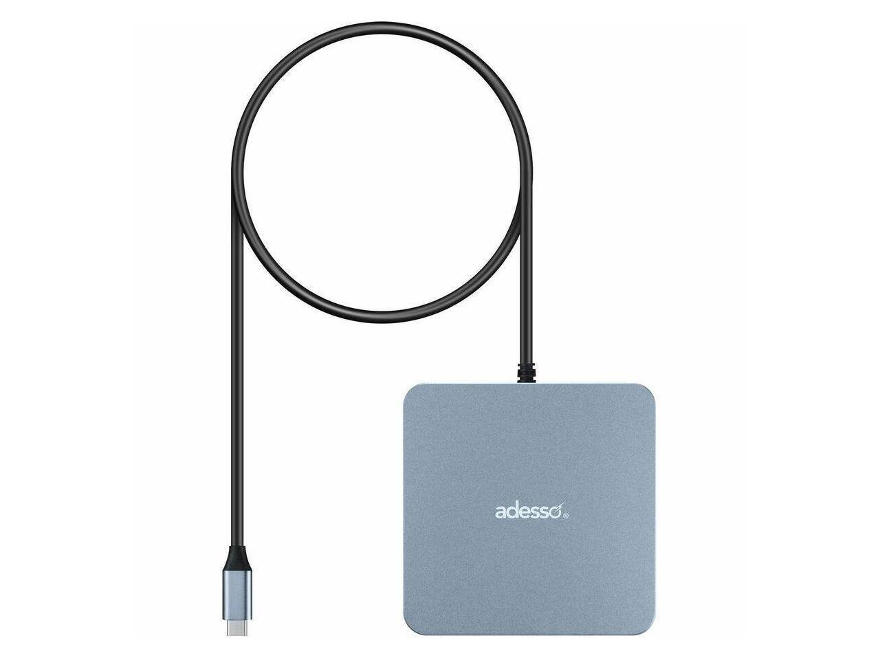 Alt View 1. Adesso - Adesso AUH-4051 Docking Station - 65W USB-C, 3 Displays, 4K/8K, 5 USB Ports - Black.