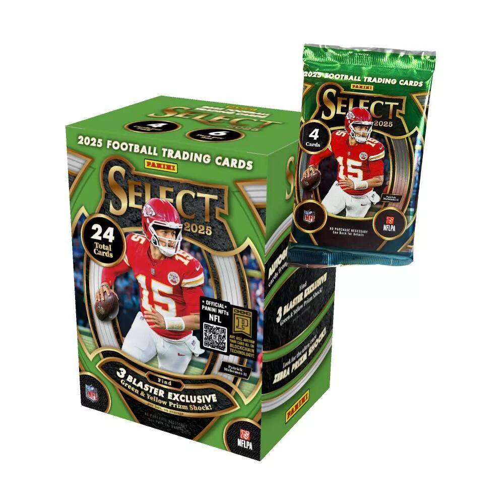 2025 Football Trading Cards Panini Select 2025 A 4 S 2025 Football Cards Trading Cards Panini 15 Select S NF 2025. Purchase Mrissare NFLPA 24. a. 00 - neas 5 Total Cards Autor I Fied ACIRY 15 Official- Blaster Panini NFTs Lese Andw NFL I Del P - - 1 sats Dook Blockchain Technology 3 Putrick Lond Pre Vind Etia NF Green Blaster & Exclusive Yellow Prizm Partei Shock! MetuAT 8 NELPA