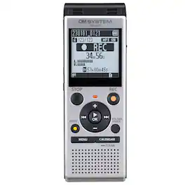 OM System - WS-882 Digital Voice Recorder - Black/Grey