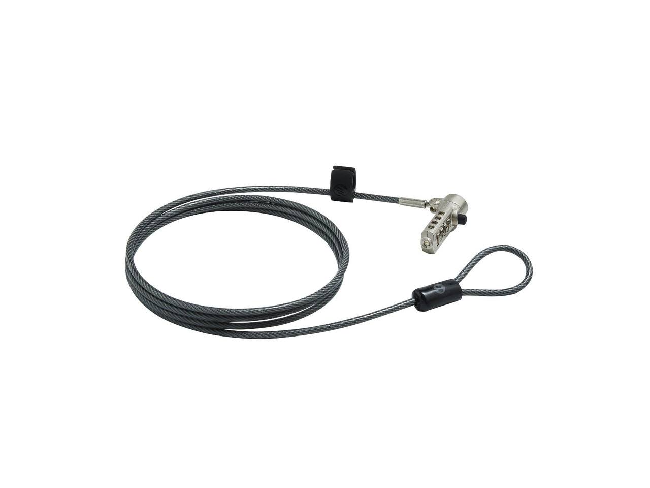 Alt View 1. HP - HP Essential Nano Combination Cable Lock - 6 ft Cable - 4-digit - Combination Lock - Vinyl, Galvanized Steel - For.
