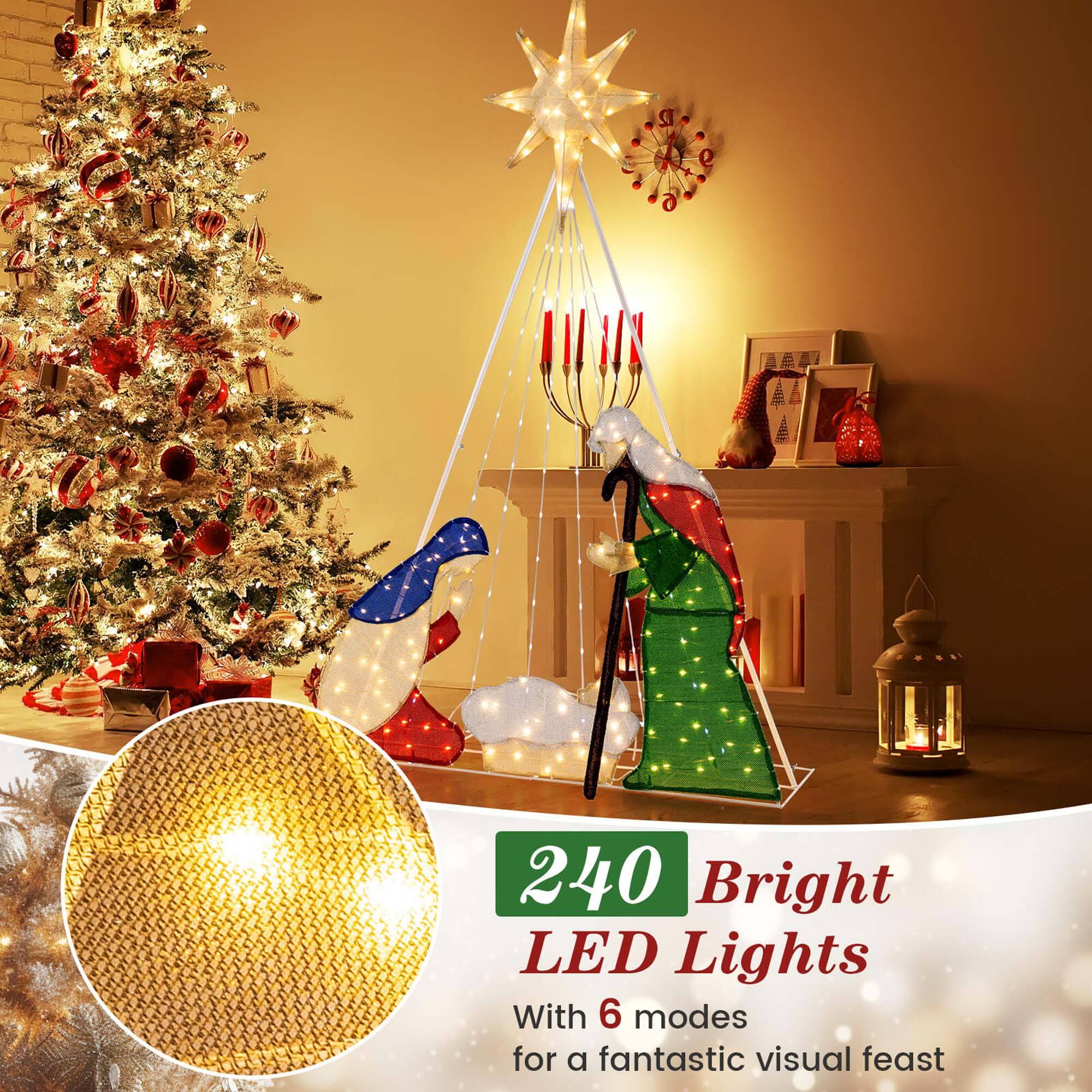 240 Bright LED Lights  
With 6 modes  
for a fantastic visual feast