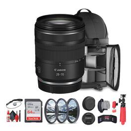 Canon - RF 28-70mm f/2.8 IS STM Lens (Canon RF) + Sling Backpack + 64GB Memory Card + More