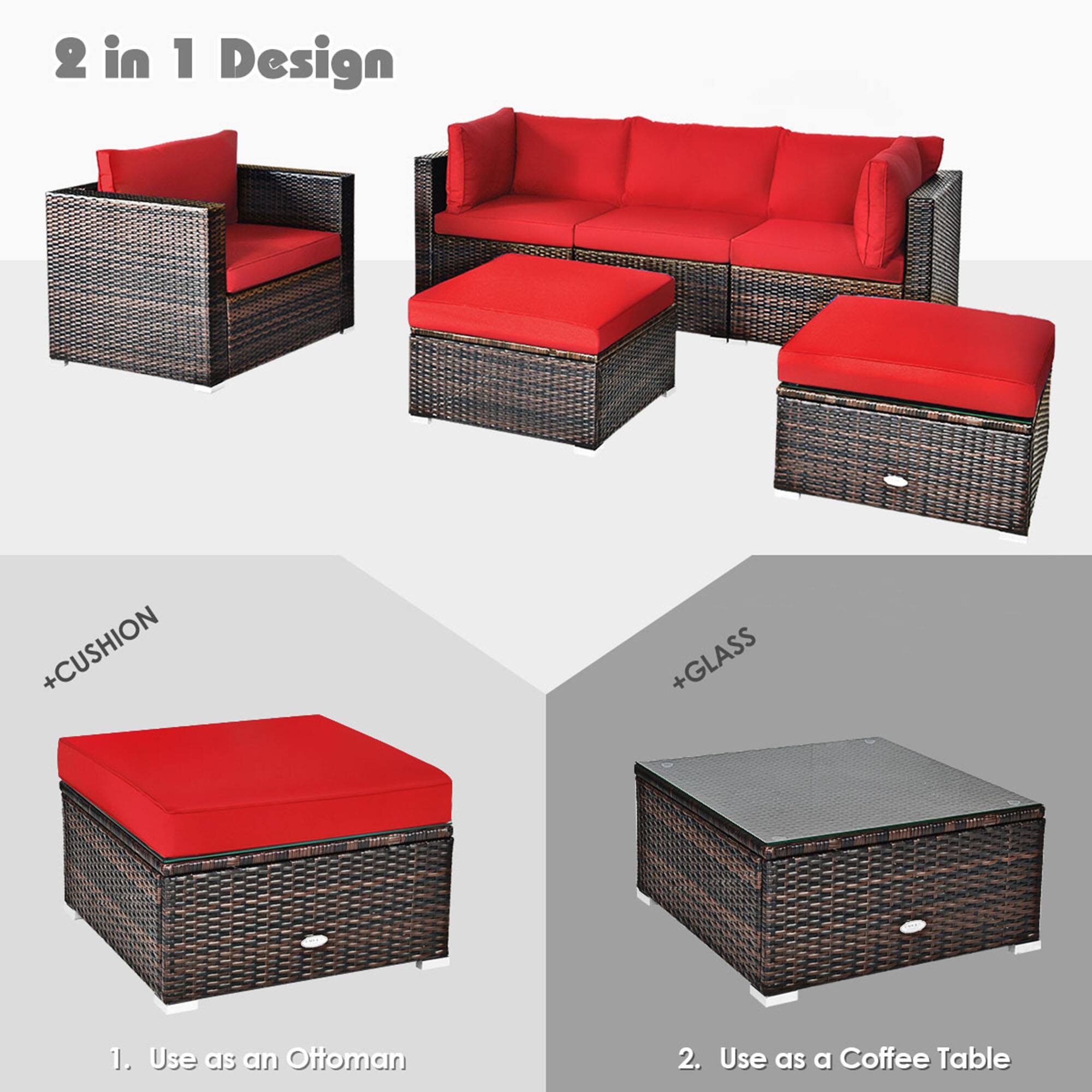 2 in 1 Design

1. Use as an Ottoman
   +CUSHION

2. Use as a Coffee Table
   +GLASS