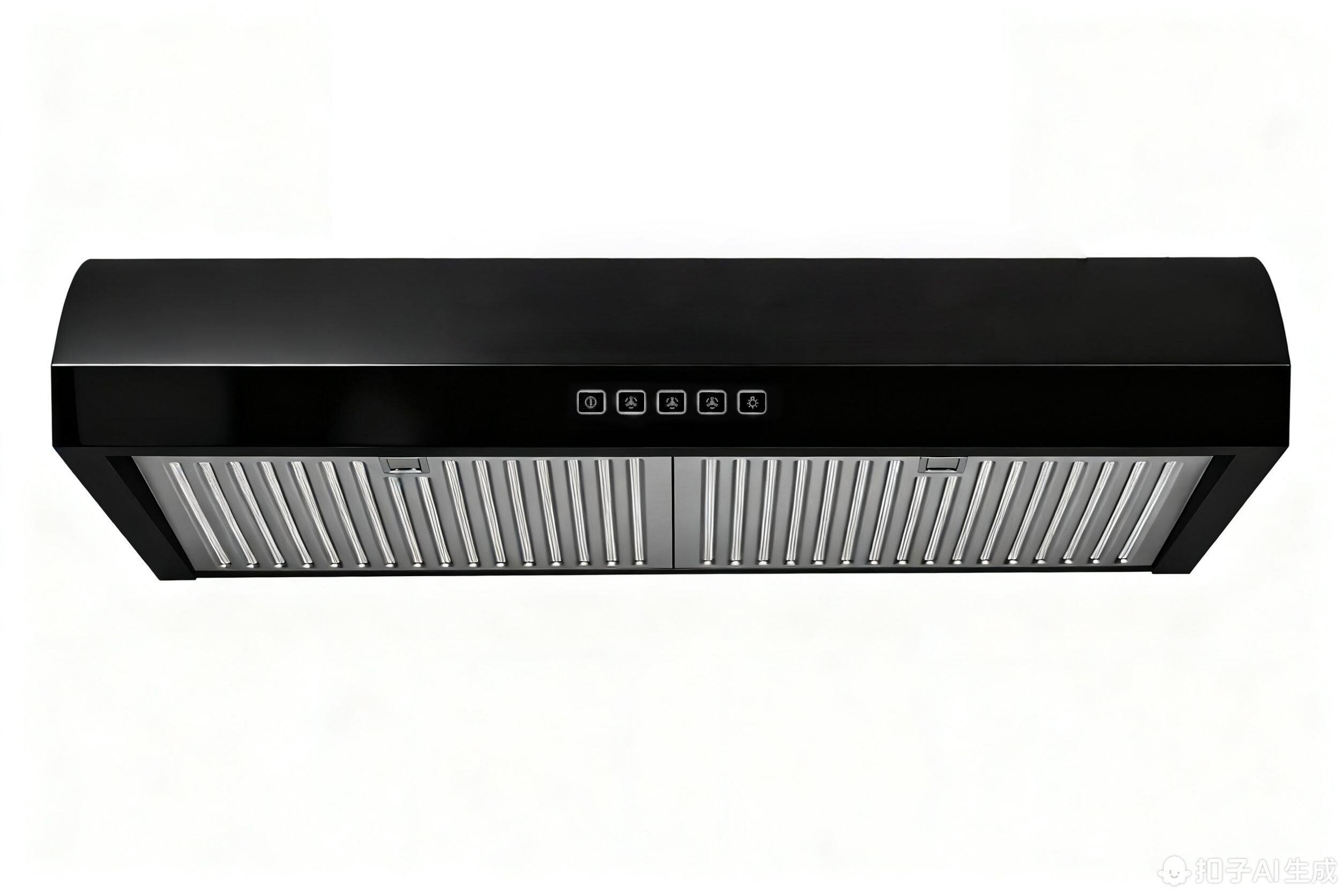 Front. Hauslane - Hauslane UC-B018 30- Black Undercabinet Range Hood - Black.