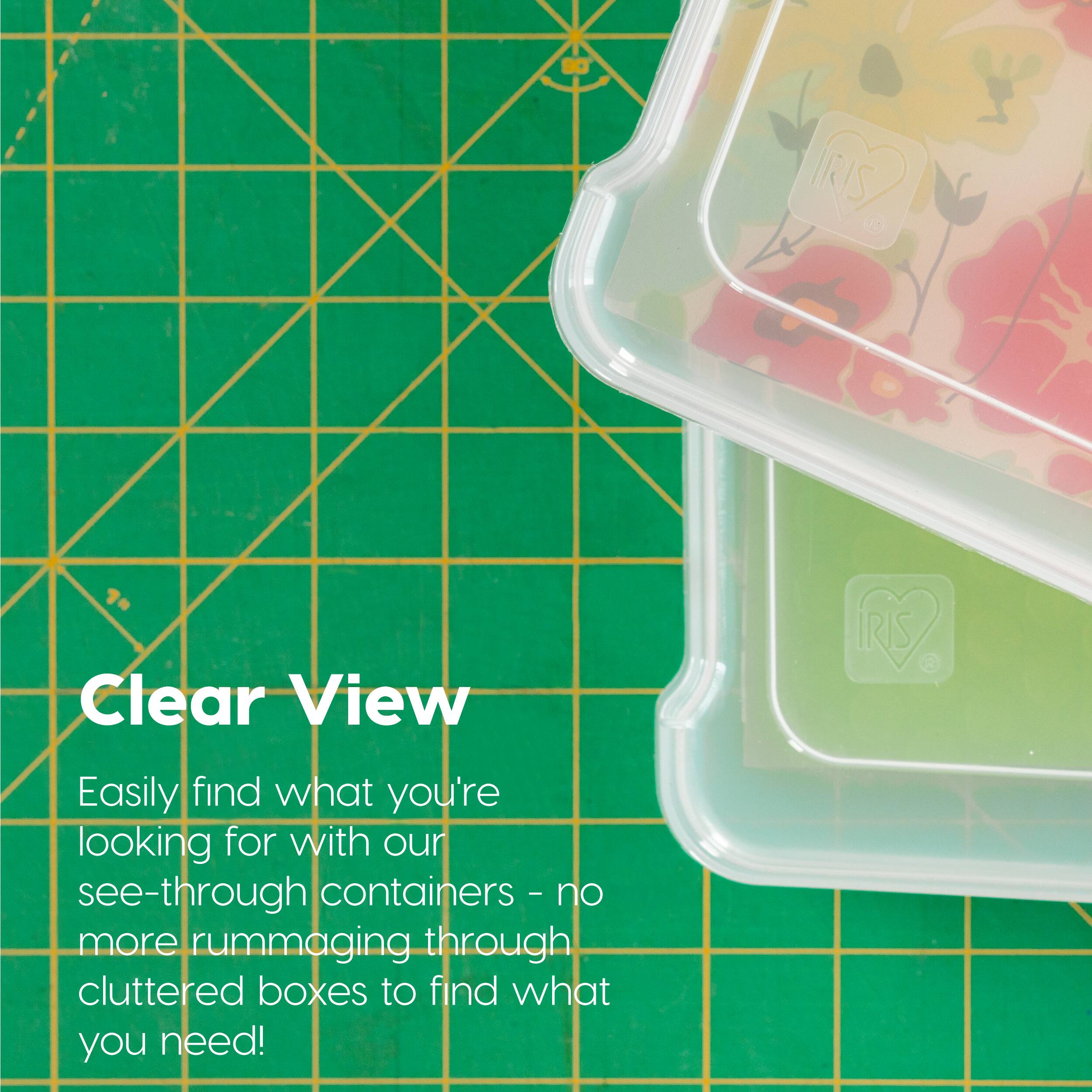 SO IRIS Clear View

IRIS

Easily find what you're looking for with our see-through containers - no more rummaging through cluttered boxes to find what you need!