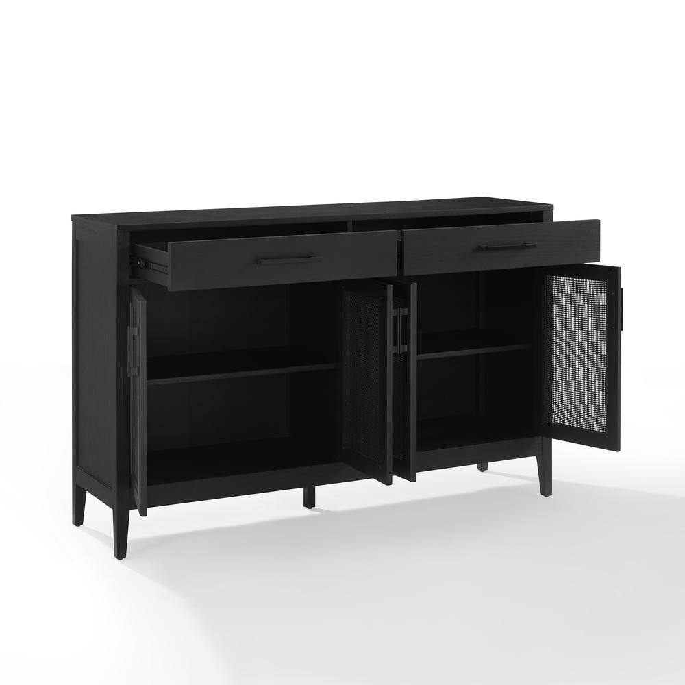 Angle. Crosley Furniture - Milo Sideboard - Black.