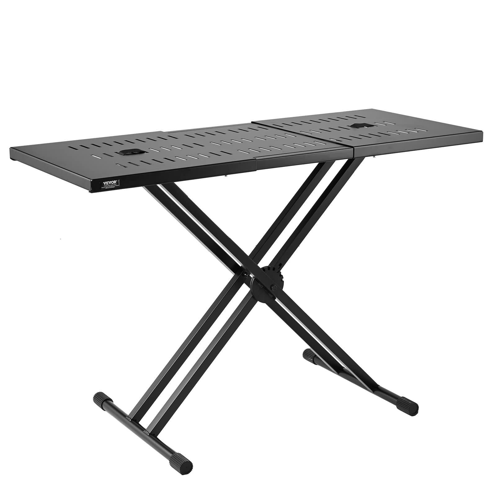 VEVOR - DJ Table Stand, (32"-43") x 18" Portable DJ Laptop and Controller Stand, Lightweight DJ Desk DJ Booth Adjustable Height - Black