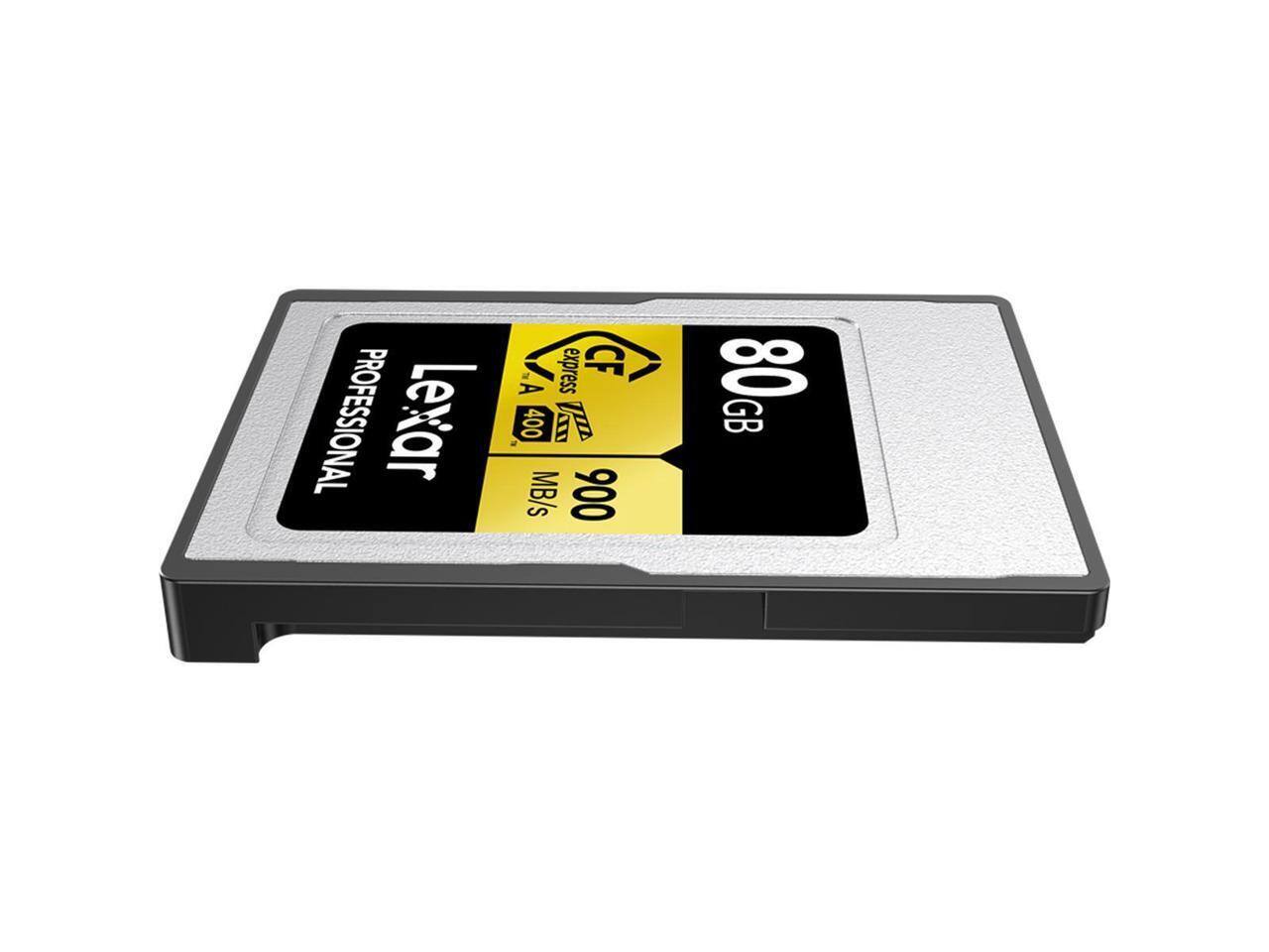 Lexar Professional  
Express CF A  
80 GB  
900 MB/s  
400 MB/s