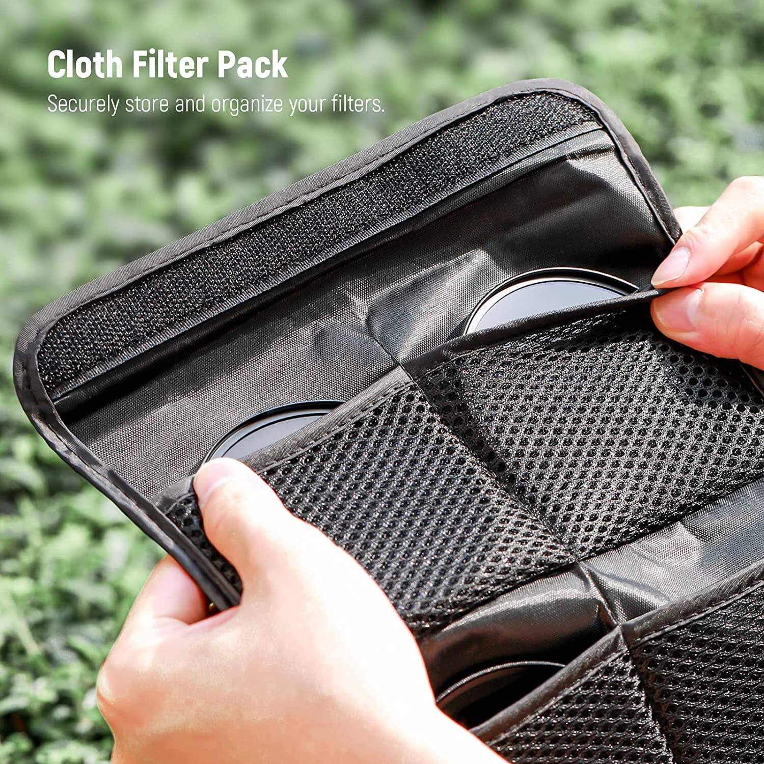 Cloth Filter Pack  
Securely store and organize your filters.